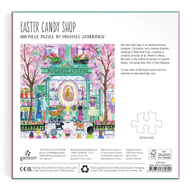 Galison Toys Easter Candy Shop 500 piece Puzzle