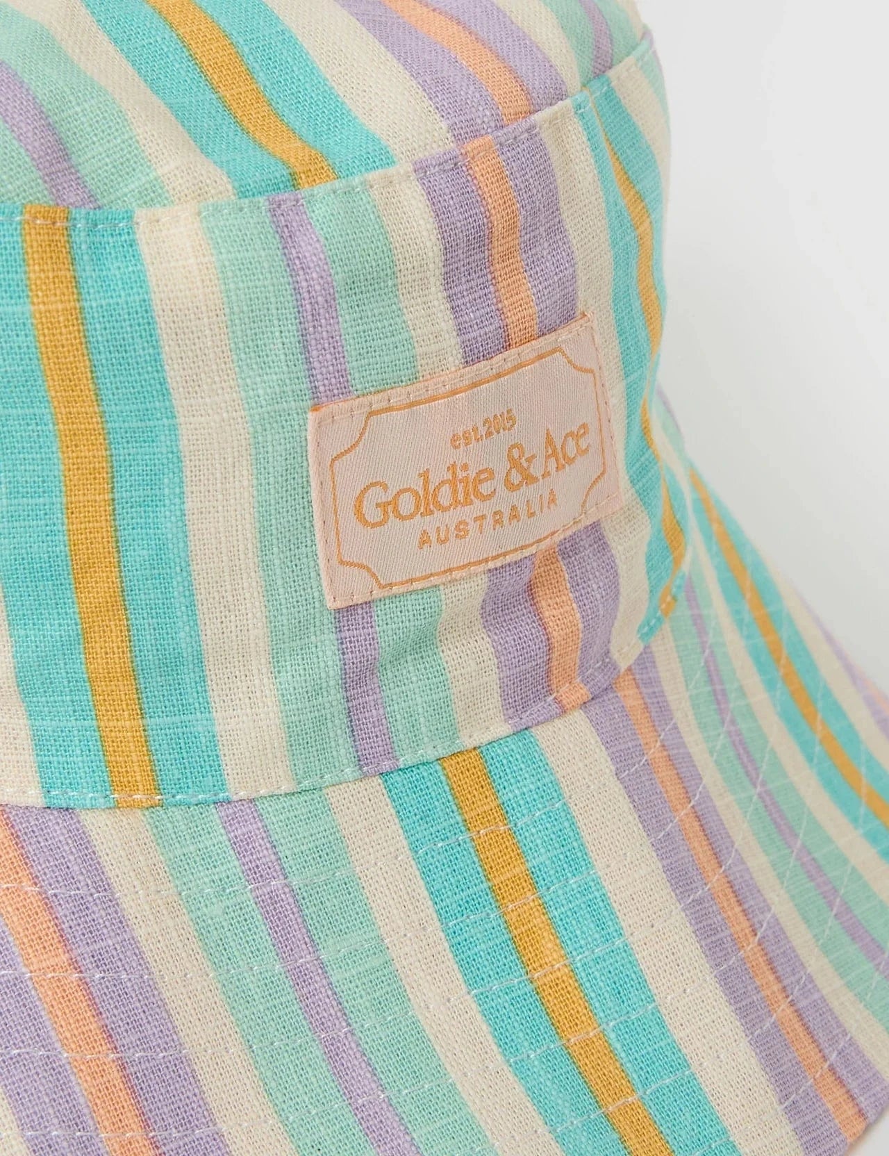Goldie + Ace Accessories Hats Resort Stripe Linen Bucket Hat