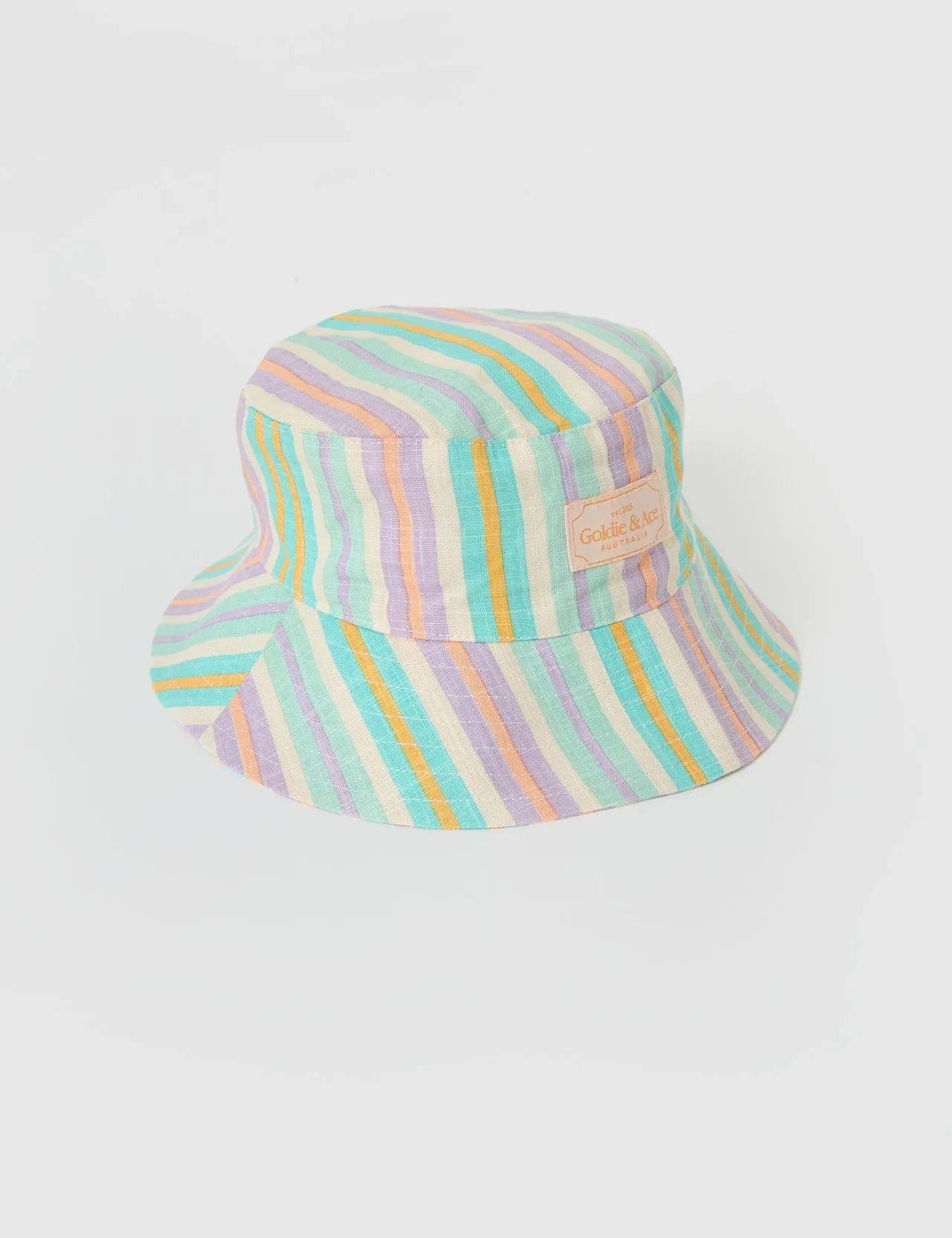 Goldie + Ace Accessories Hats Resort Stripe Linen Bucket Hat