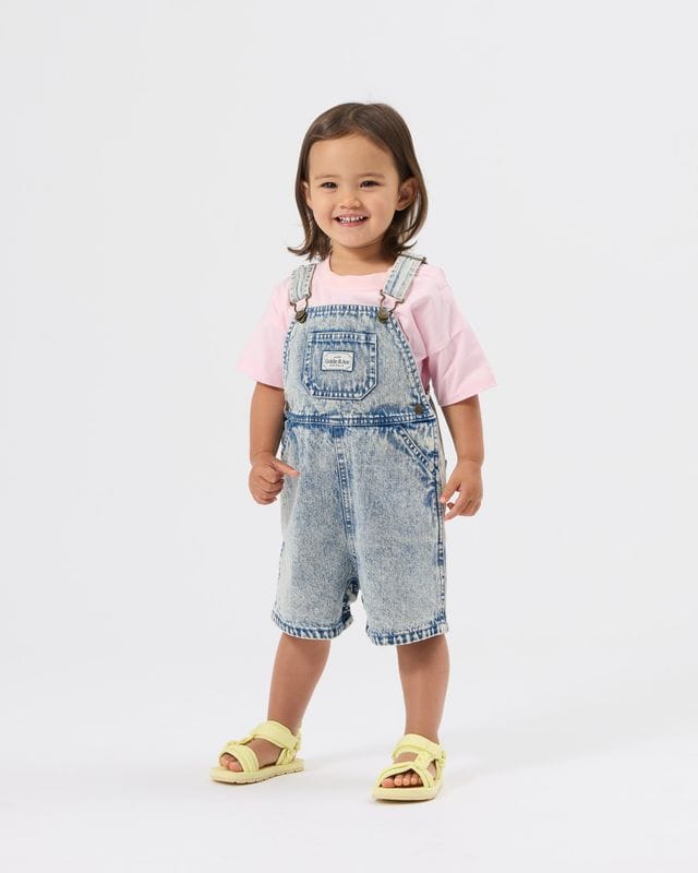 Goldie + Ace Boys All In Ones Burton Vintage Washed Denim Overalls