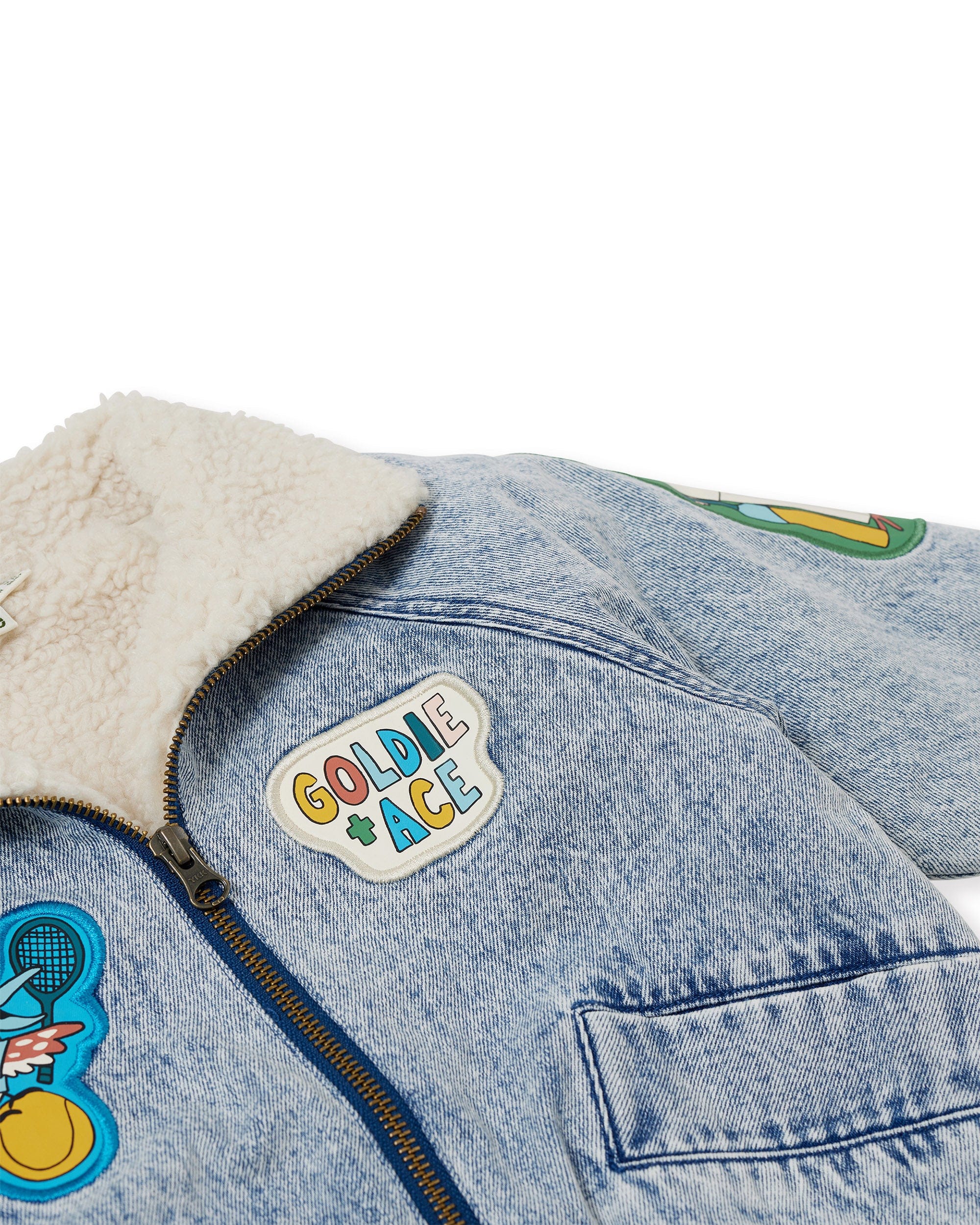 Goldie + Ace Boys Jacket Ari Denim Sherpa Jacket