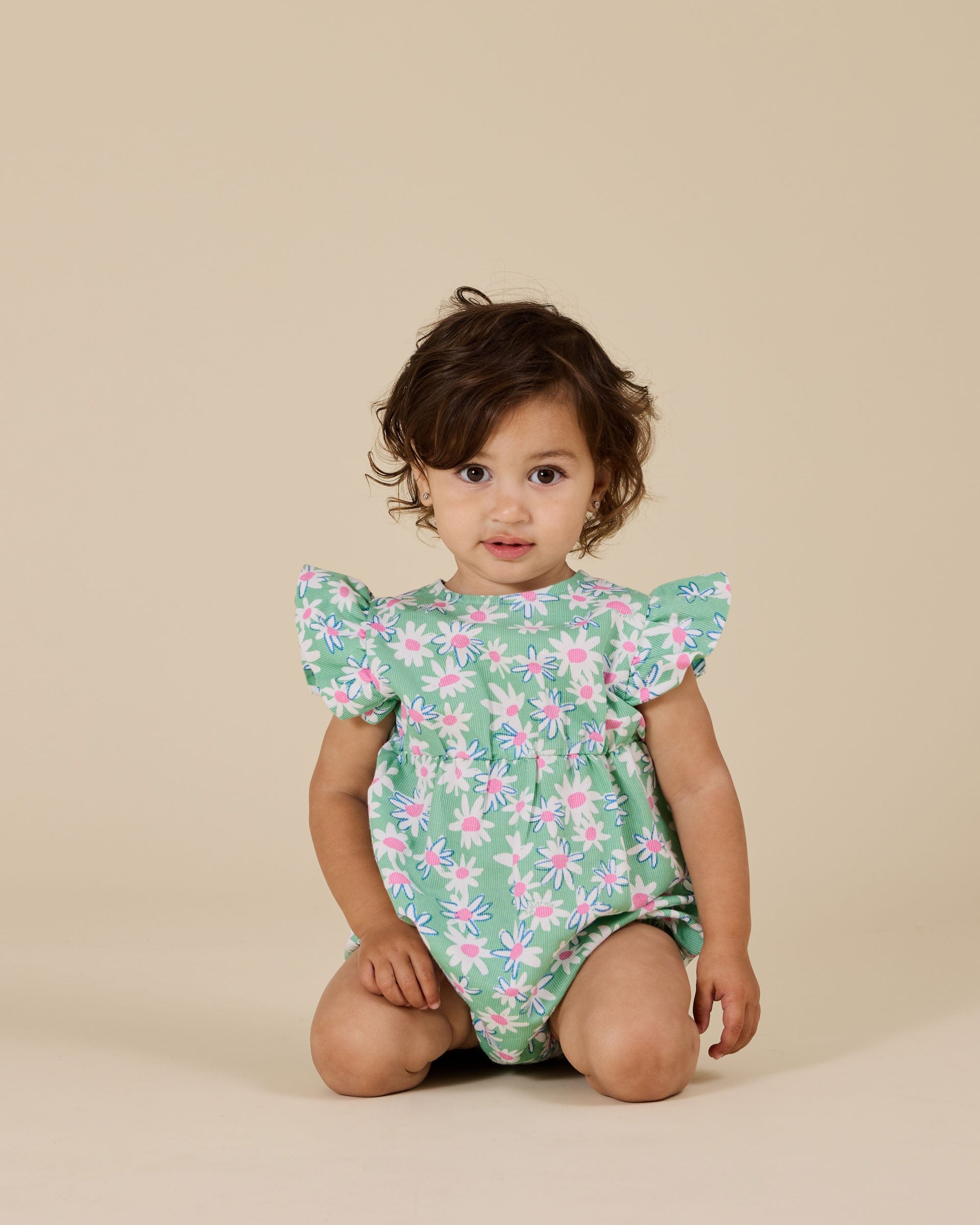 Goldie + Ace Girls All In One Daisy Patch Lani Romper