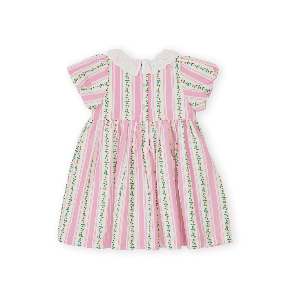 Goldie + Ace Girls Dress Antique Stripe Strawberry Flo Smocked Dress