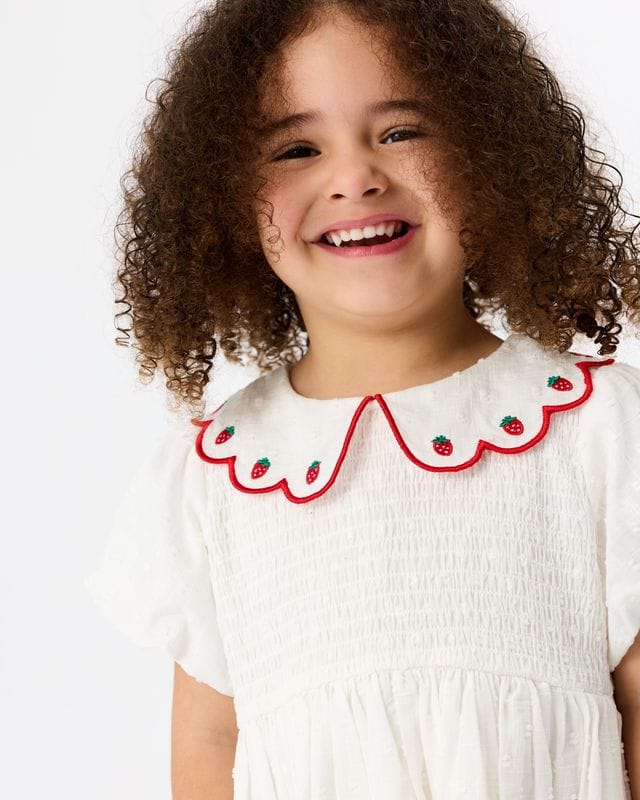 Goldie + Ace Girls Dress Sweet Strawberry Flo Smocked Dress