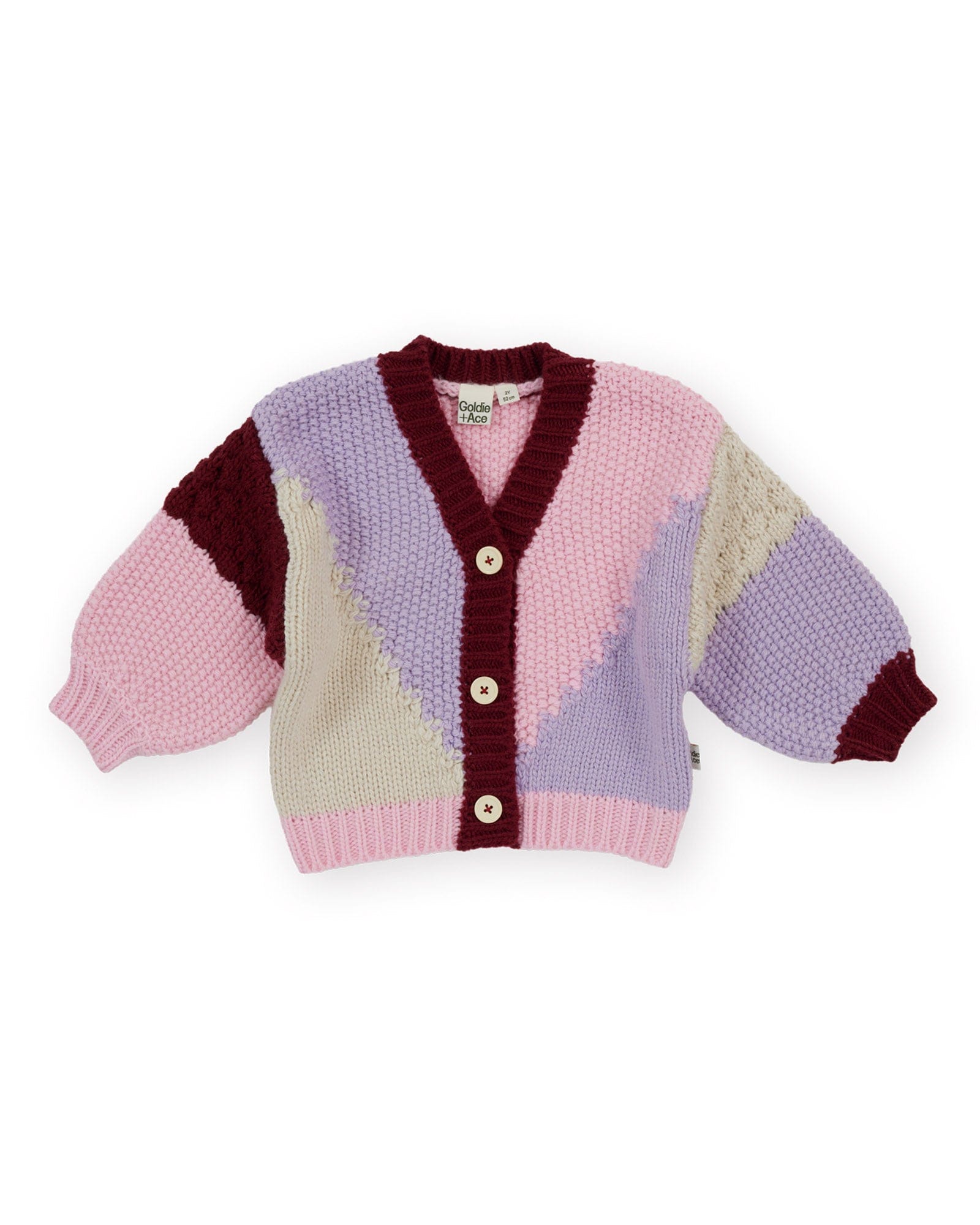 Goldie + Ace Girls Jumper Colour Block Knit Cardigan