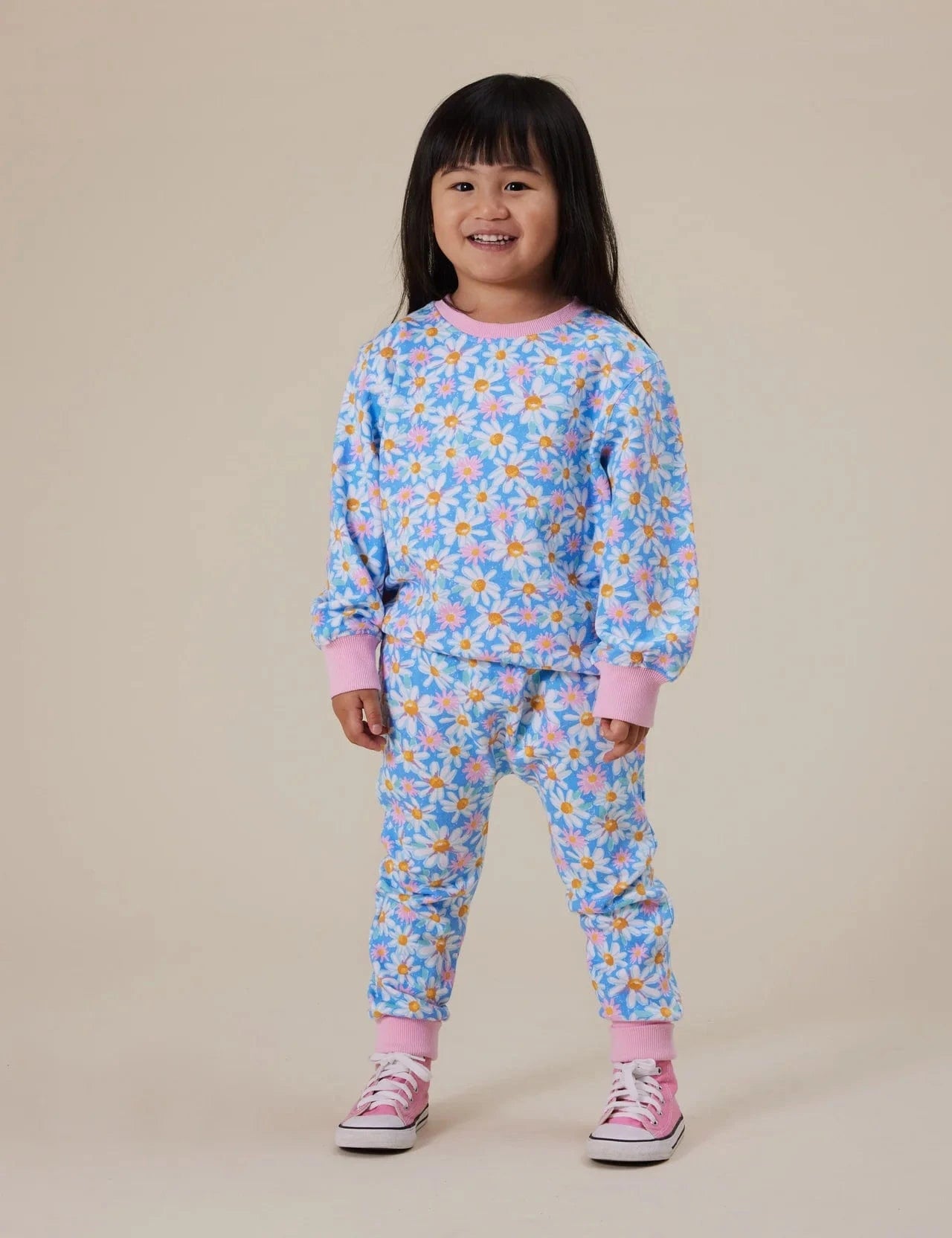Goldie + Ace Girls Pant Seaside Daisy Terry Sweatpants