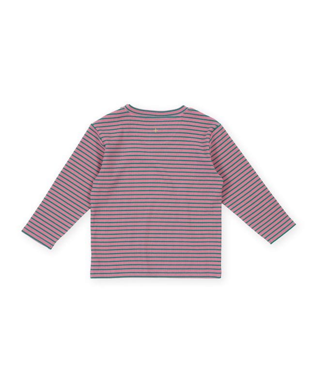 Goldie + Ace Girls Top Essential Stripe Rib Top Pink