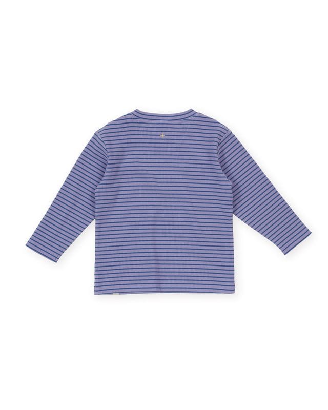 Goldie + Ace Girls Top Essential Stripe Rib Top Purple