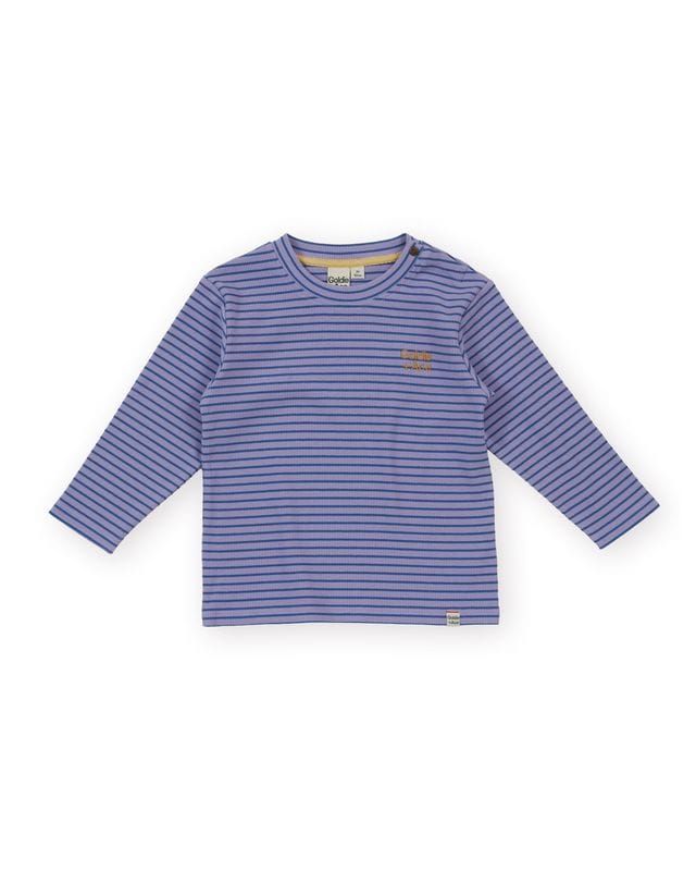 Goldie + Ace Girls Top Essential Stripe Rib Top Purple