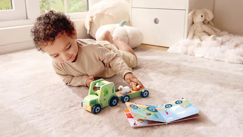 Hape Childrens Books Hape Land The Rumbling Tractor