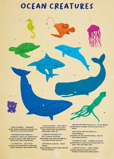 Hape Toys Floor Puzzle - Ocean Animal 200 Pieces