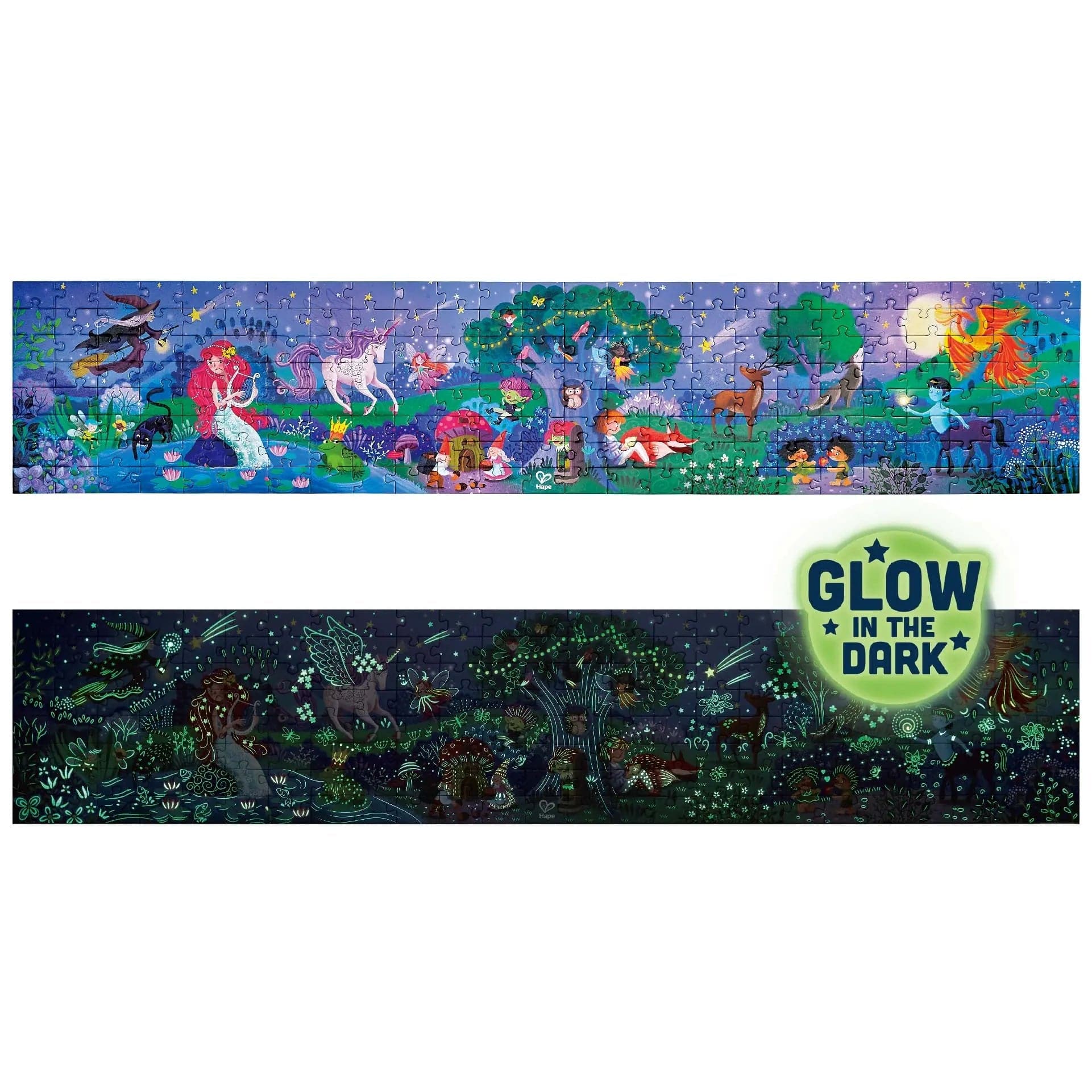 Hape Toys Hape 200 Piece Magic Forest Glow in the Dark Puzzle
