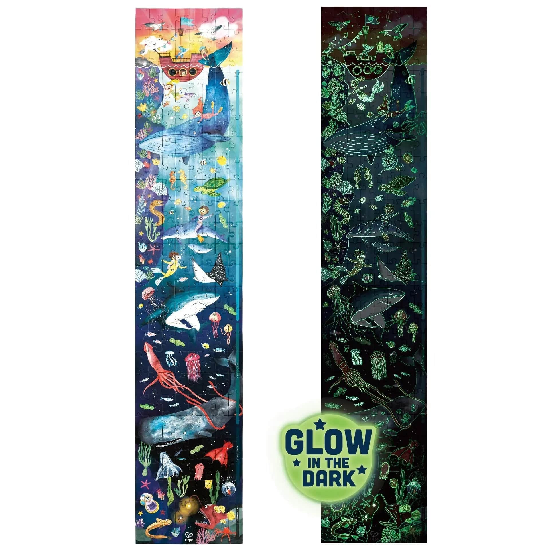 Hape Toys Hape 200 Piece Ocean Life Glow in the Dark Puzzle