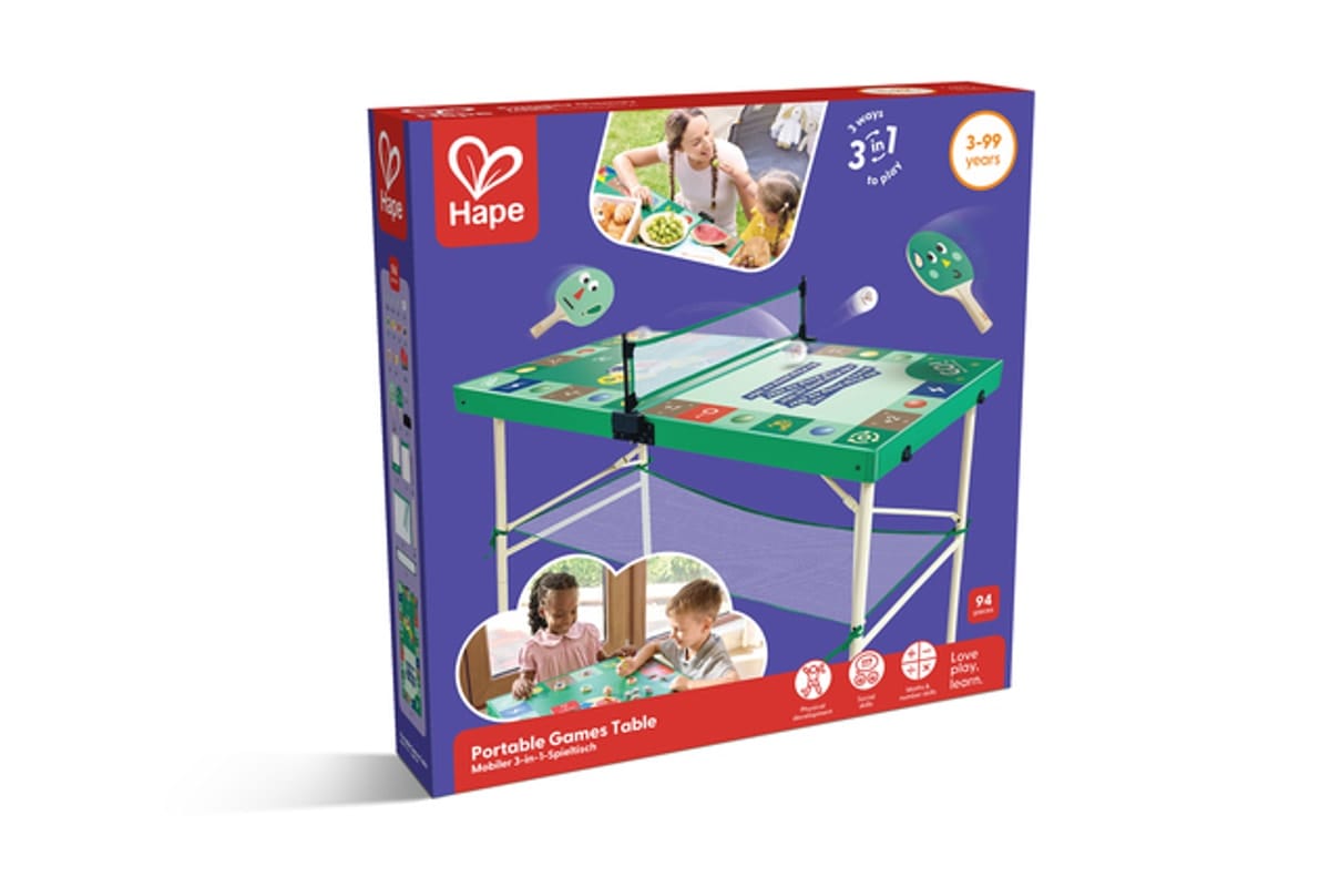 Hape Toys Hape 3 IN 1 Portable Games Table