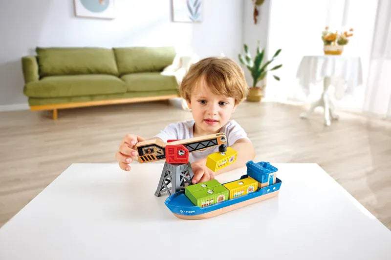 Hape Toys Hape Cargo Ship & Crane