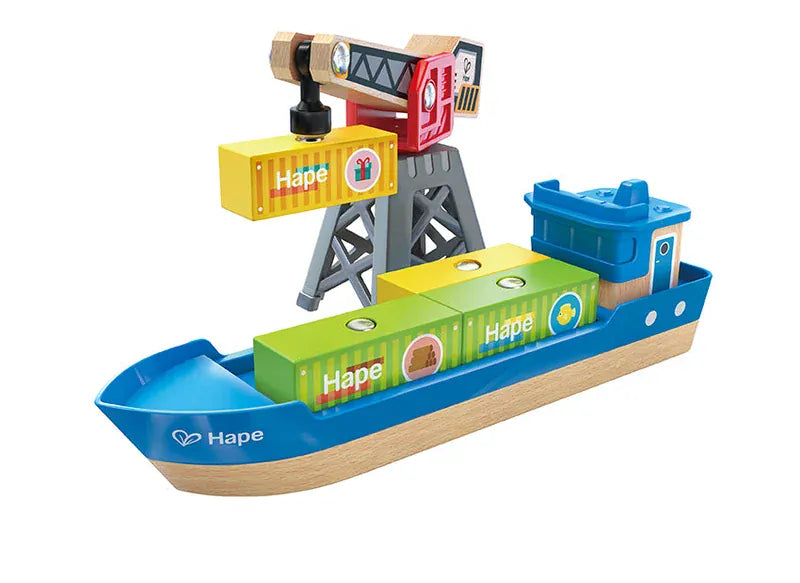 Hape Toys Hape Cargo Ship & Crane