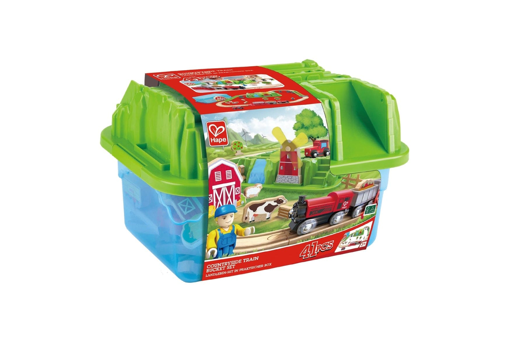 Hape Toys Hape Countryside Train Bucket Set