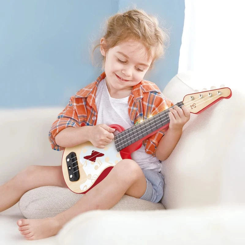 Hape Toys Learn with Lights Ukulele - Red