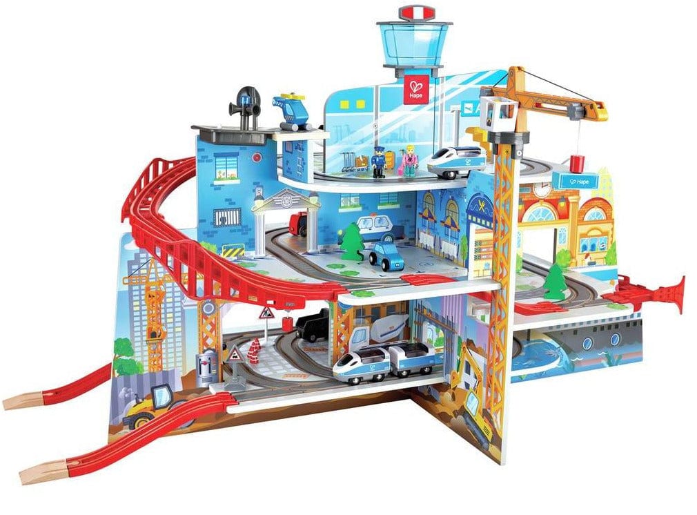 Hape Toys Mega City Railway Set