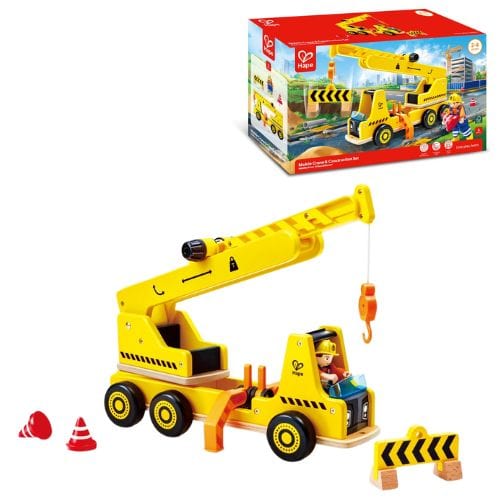 Hape Toys Mobile Crane & Construction Set