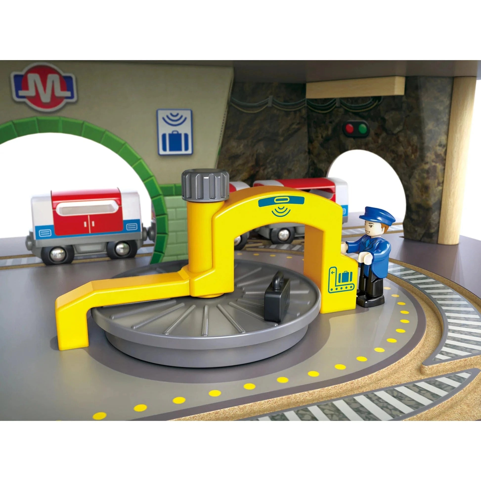 Hape Toys Multi-Level Railway City Set