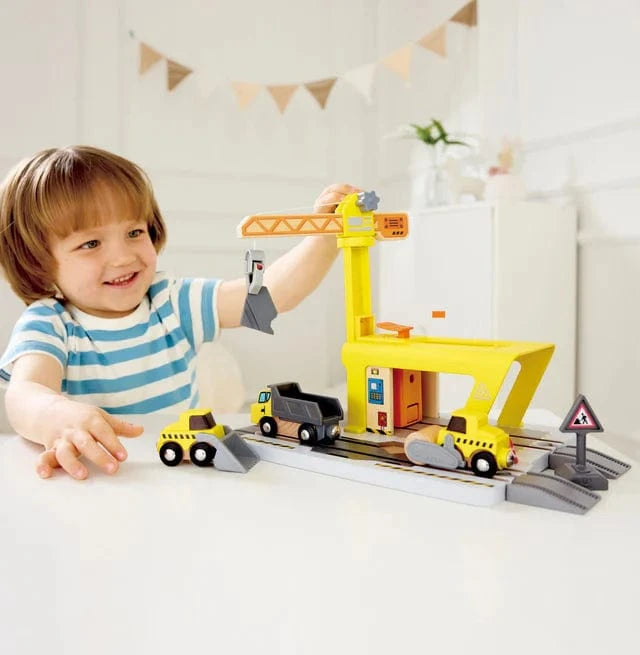 Hape Toys Railway Crane Construction