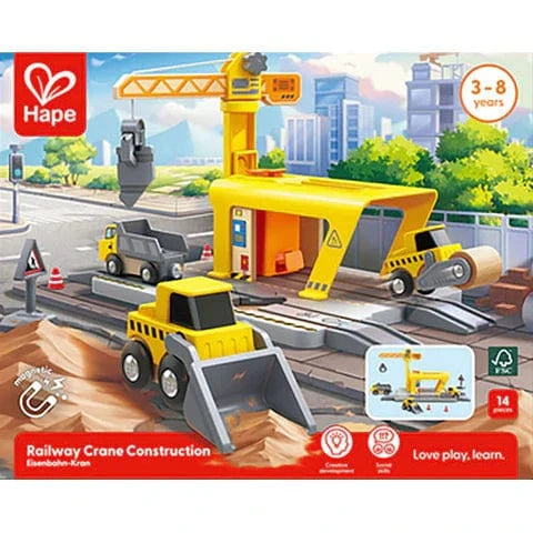 Hape Toys Railway Crane Construction
