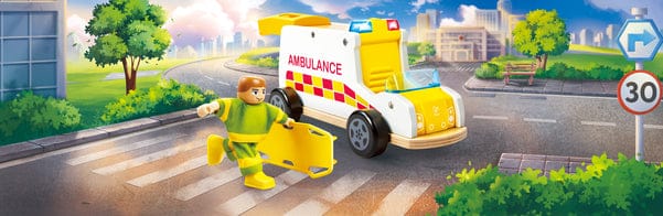 Hape Toys Rapid Response Toy Ambulance