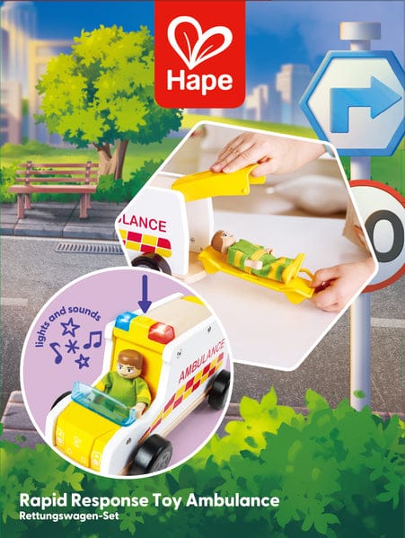 Hape Toys Rapid Response Toy Ambulance
