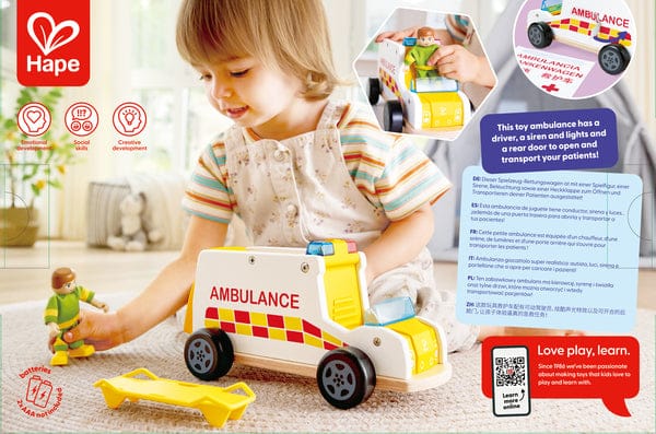 Hape Toys Rapid Response Toy Ambulance