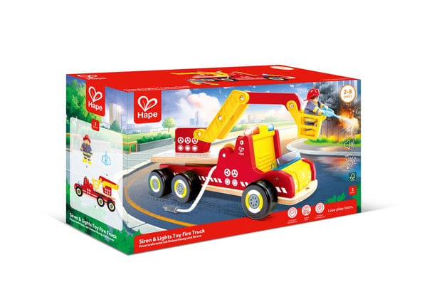 Hape Toys Siren & Lights Toy Fire Truck