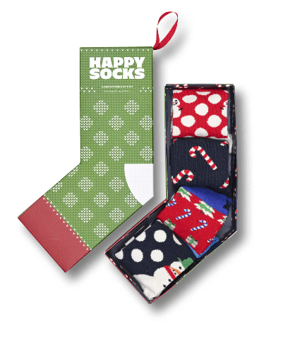 Happy Socks Accessory Socks Kids Socks 4 Pack X-Mas Stocking Gift Set