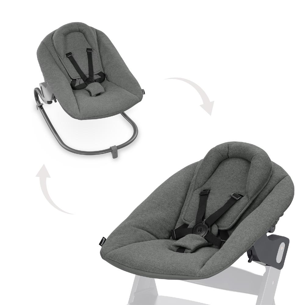 Hauck Childrens Furniture Dark Grey Hauck Highchair 2-in-1 Alpha Bouncer