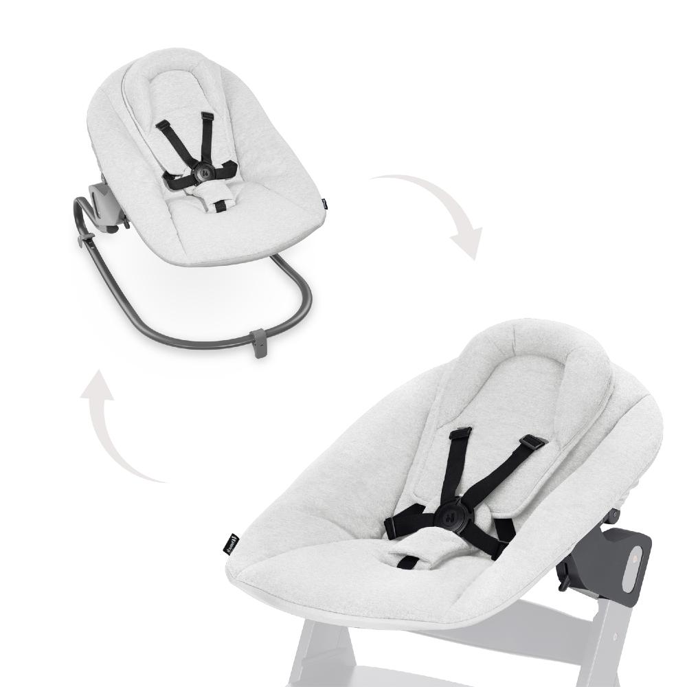 Hauck Childrens Furniture Light Grey Hauck Highchair 2-in-1 Alpha Bouncer