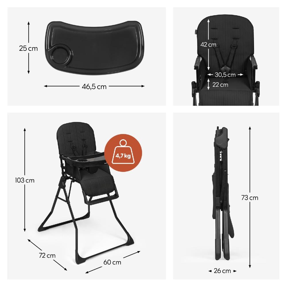 Hauck Childrens Furniture Sit N Go Highchair - Black