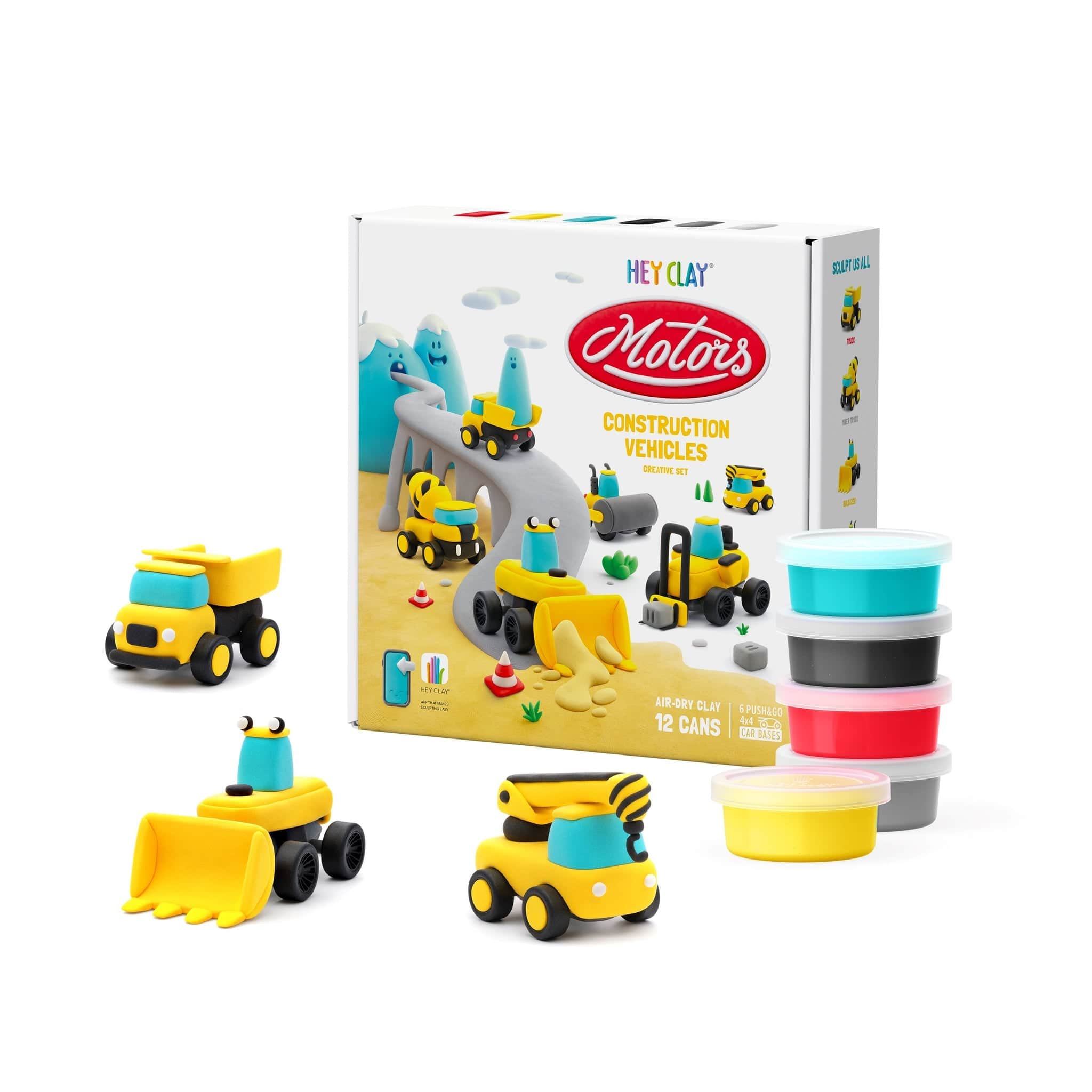 Hey Clay Toys Hey Clay - Construction Vehicles 12 Cans