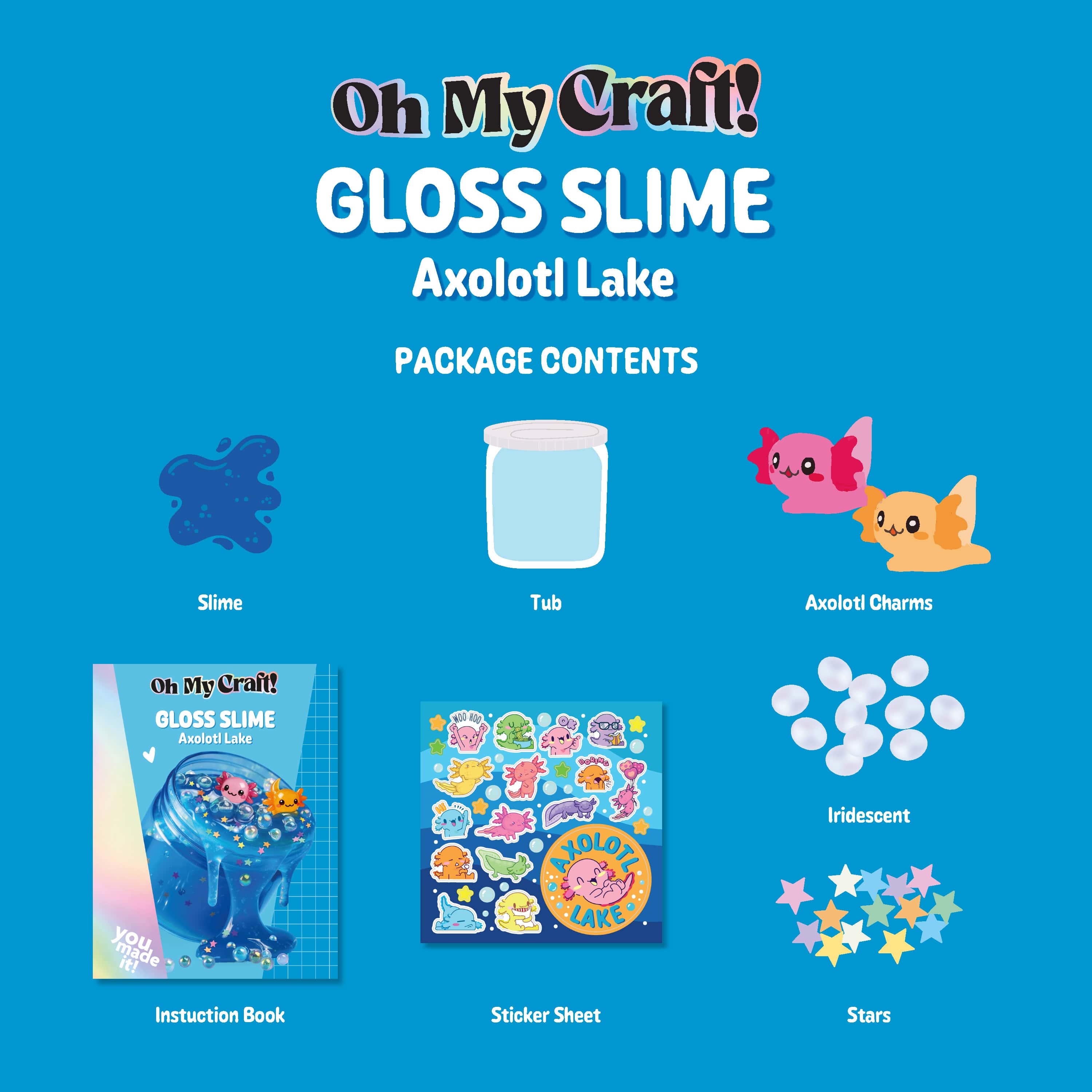 Hinkler Toys Oh My Craft Axolotl Slime Kit