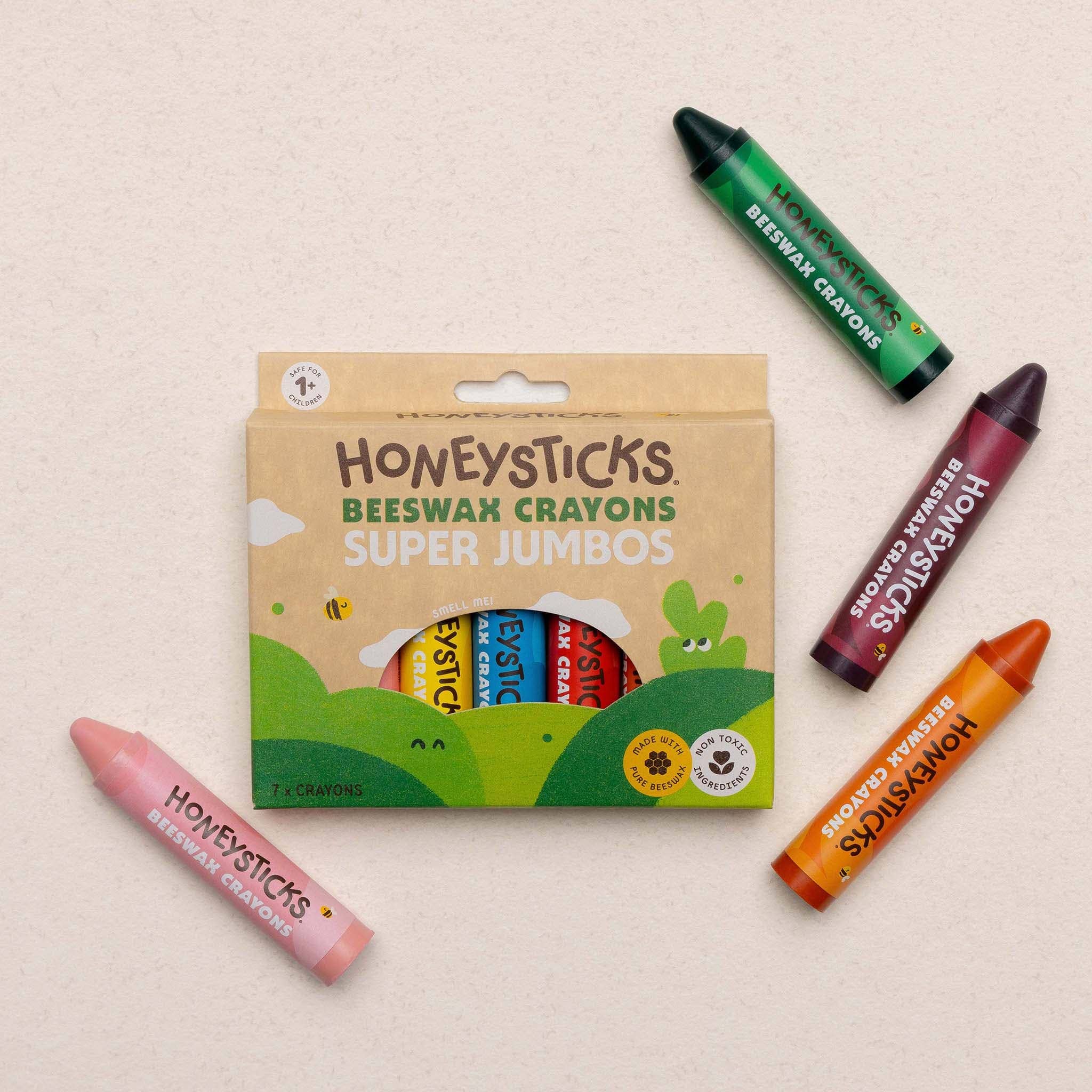 Honeysticks - NZ Toys Honeysticks Beeswax Crayons Super Jumbos 7pk