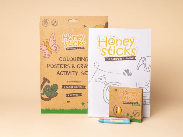 Honeysticks Toys Jumbo Posters and Crayons Activity Set