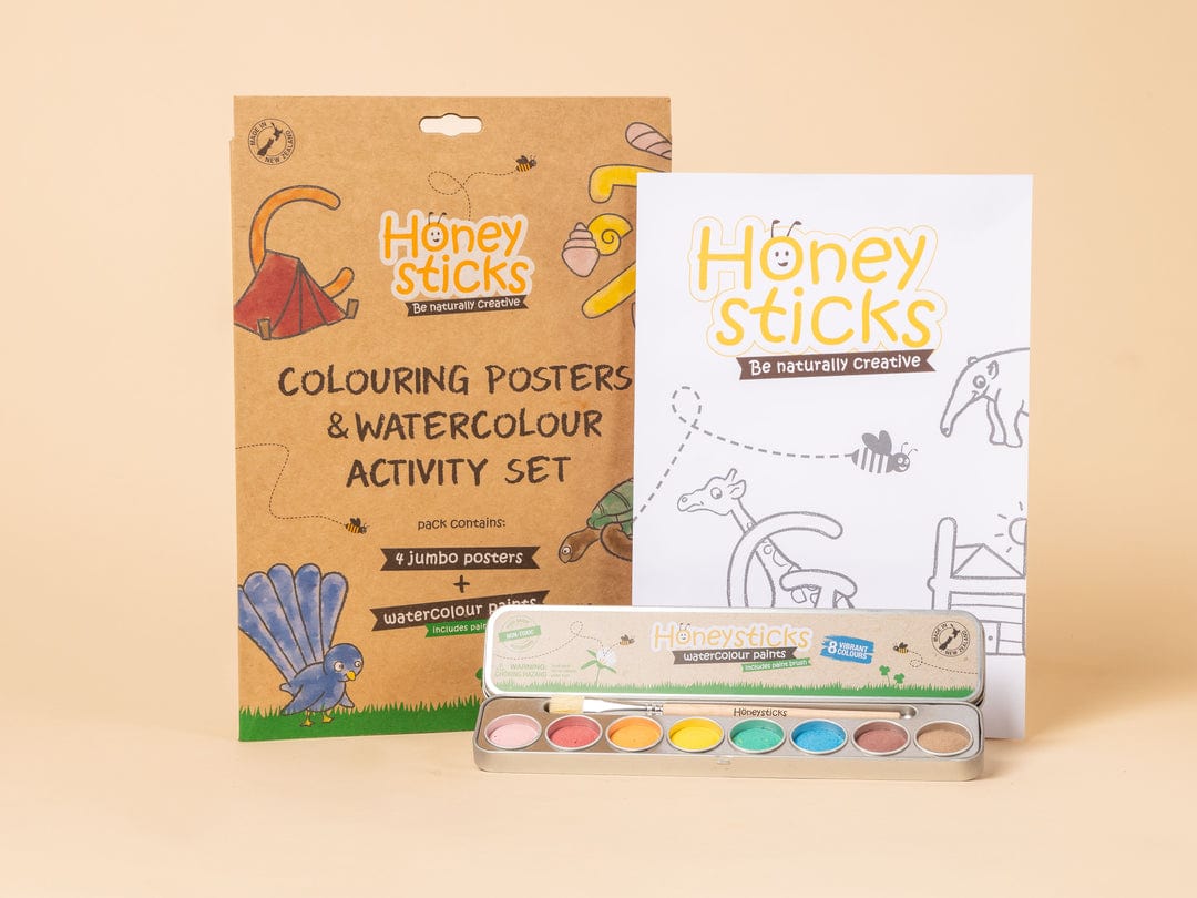Honeysticks Toys Jumbo Posters and Watercolour Paints Activity Set
