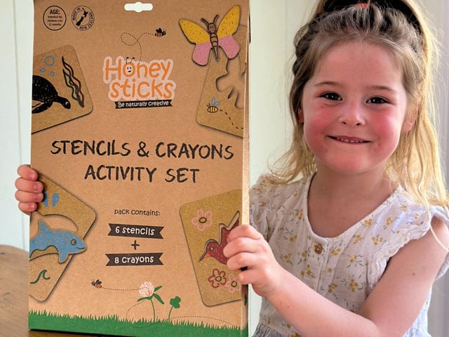 Honeysticks Toys Jumbo Stencils and Crayons Activity Set