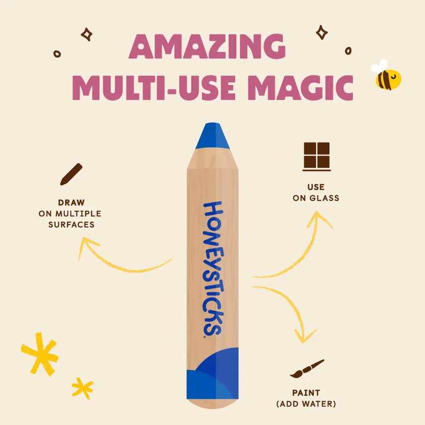 Honeysticks Toys Magic 3-in-1 Beeswax Pencils Little Learners 7pk