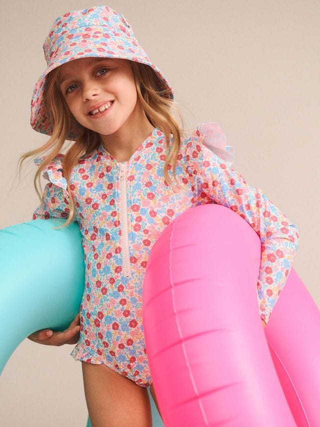 Huxbaby Accesories Hats Vintage Floral Swimhat