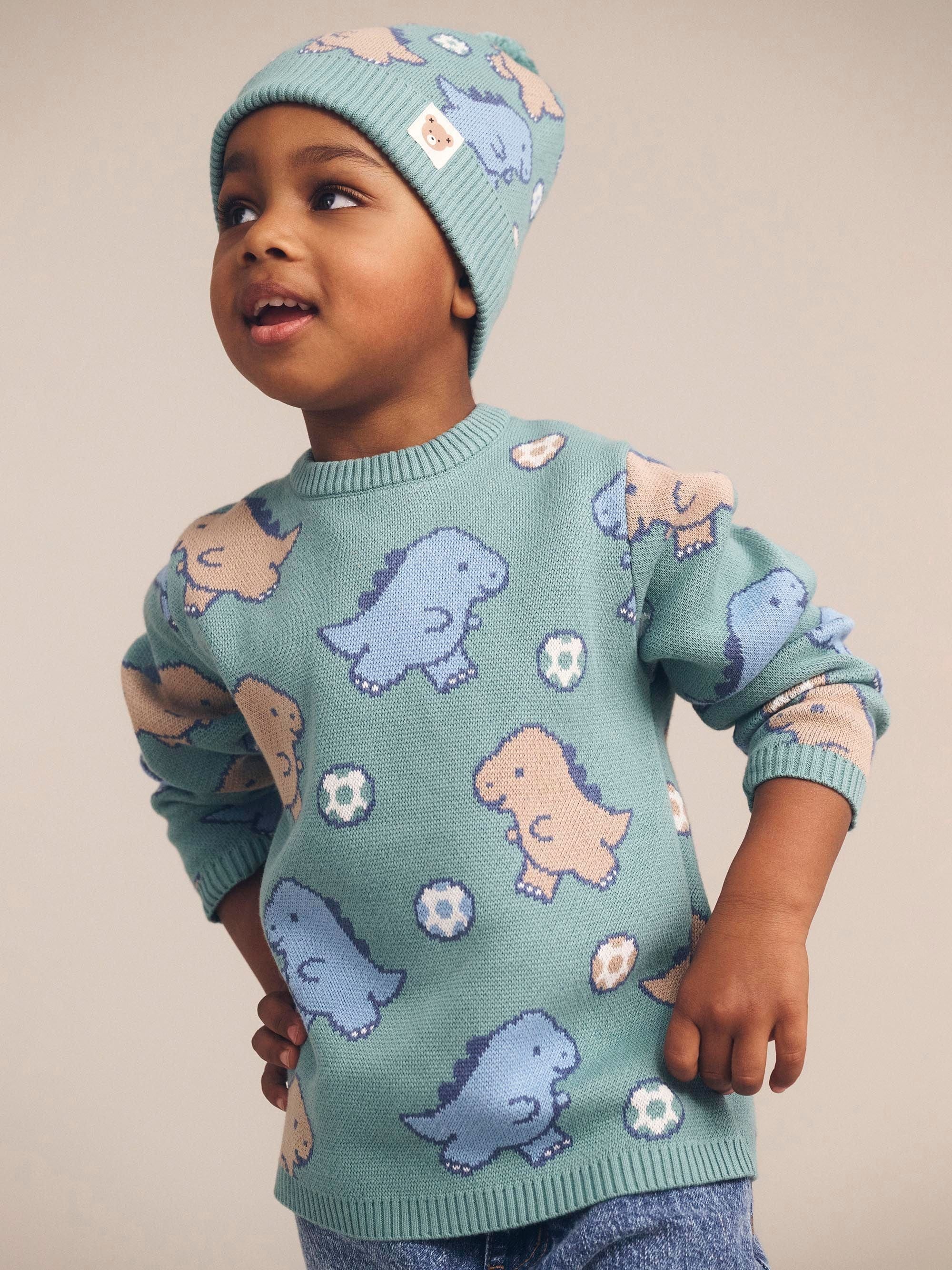 Huxbaby Accessories Hats Dino Play Knit Beanie