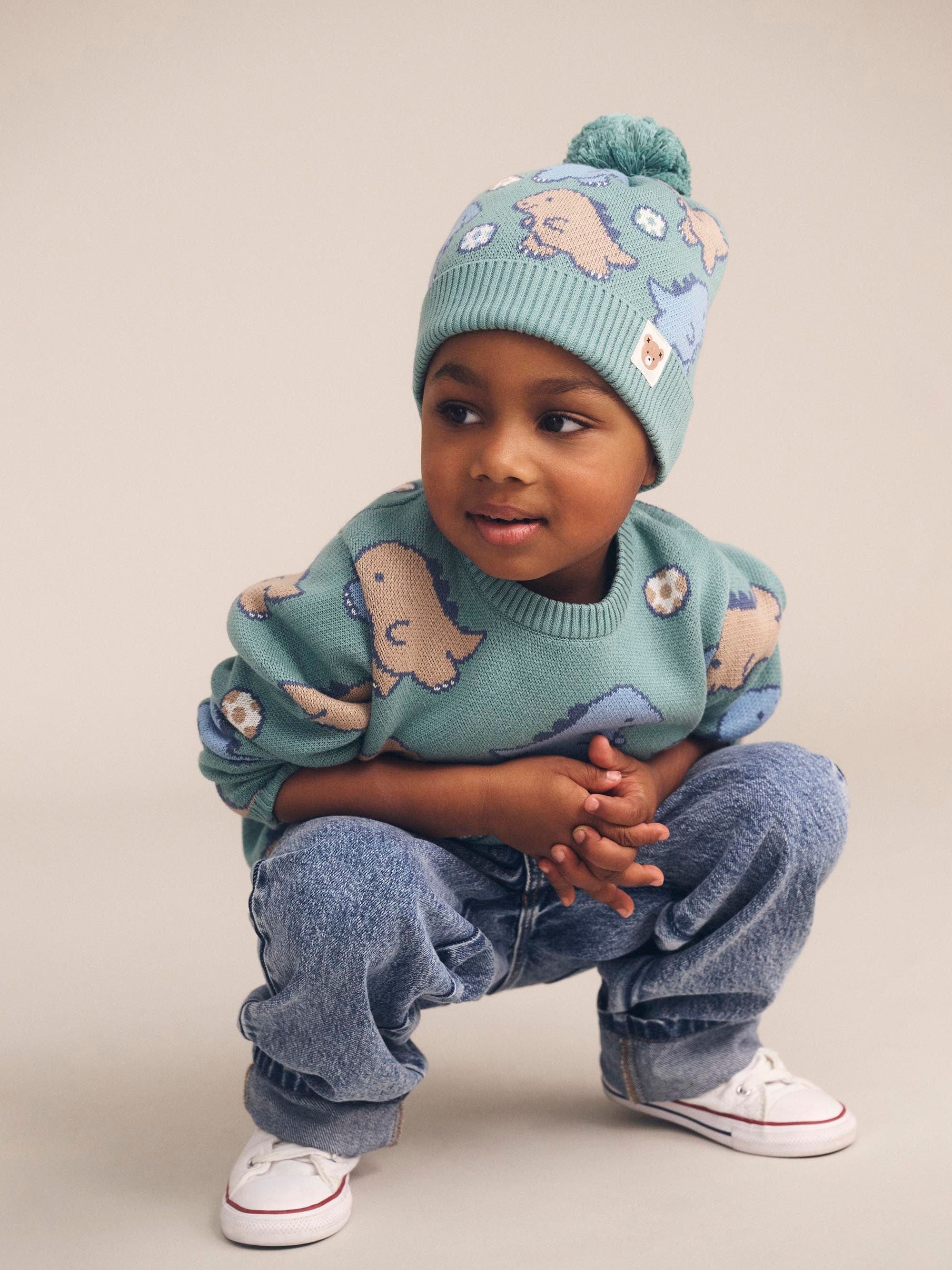 Huxbaby Accessories Hats Dino Play Knit Beanie