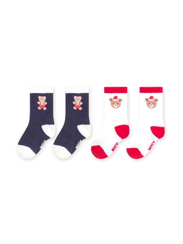 Huxbaby Accessory Socks 6-12M 2pk Festive Socks
