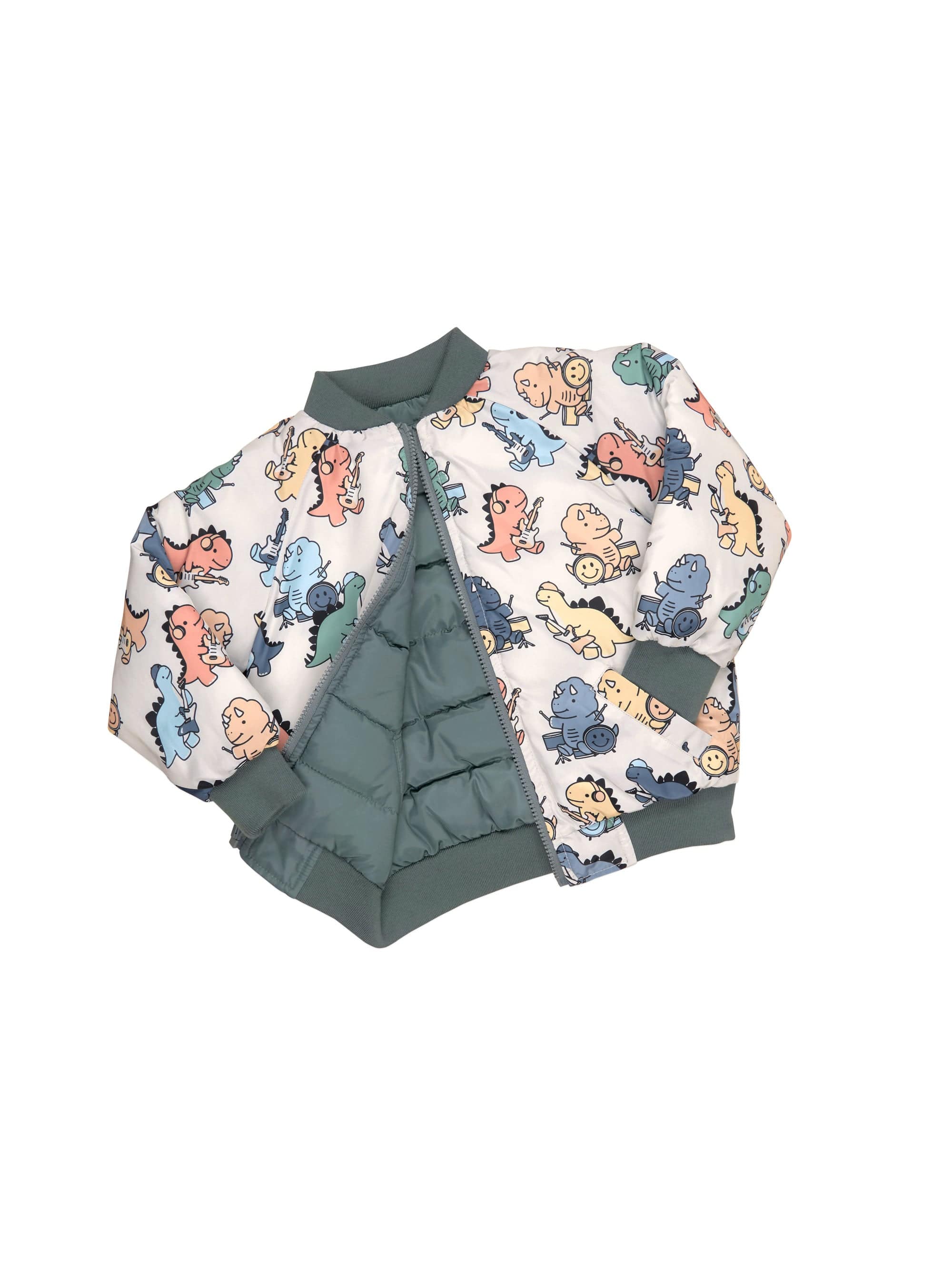 Huxbaby Boy Jacket Dino Band Reversible Bomber