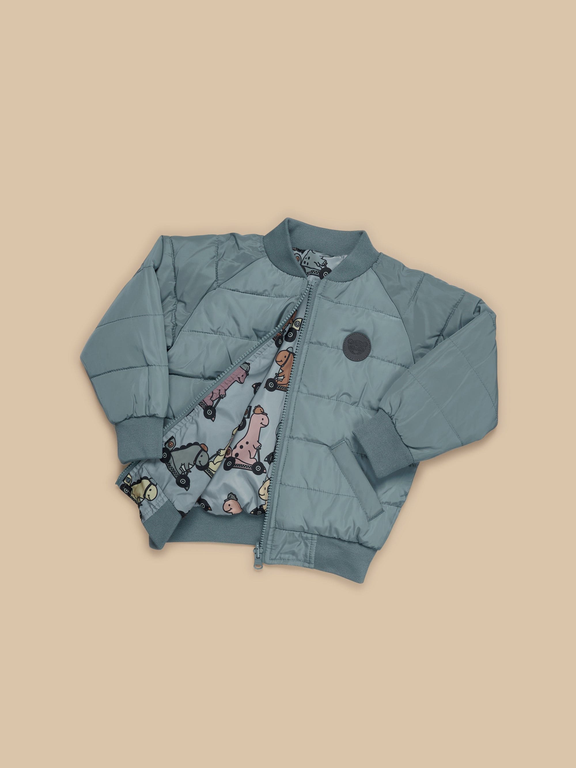 Huxbaby Boy Jacket Dino Racer Reversible Bomber