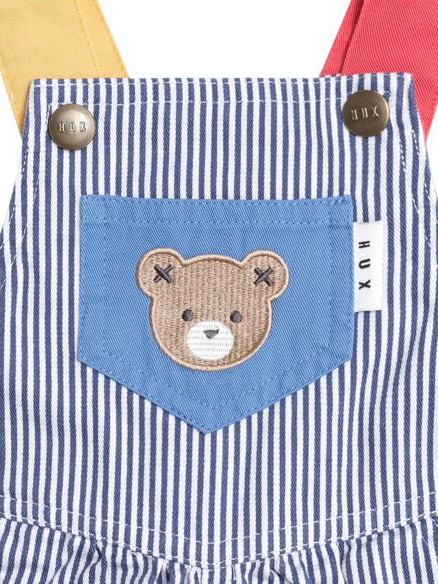Huxbaby Boys All In Ones Classic Stripe Short Overalls