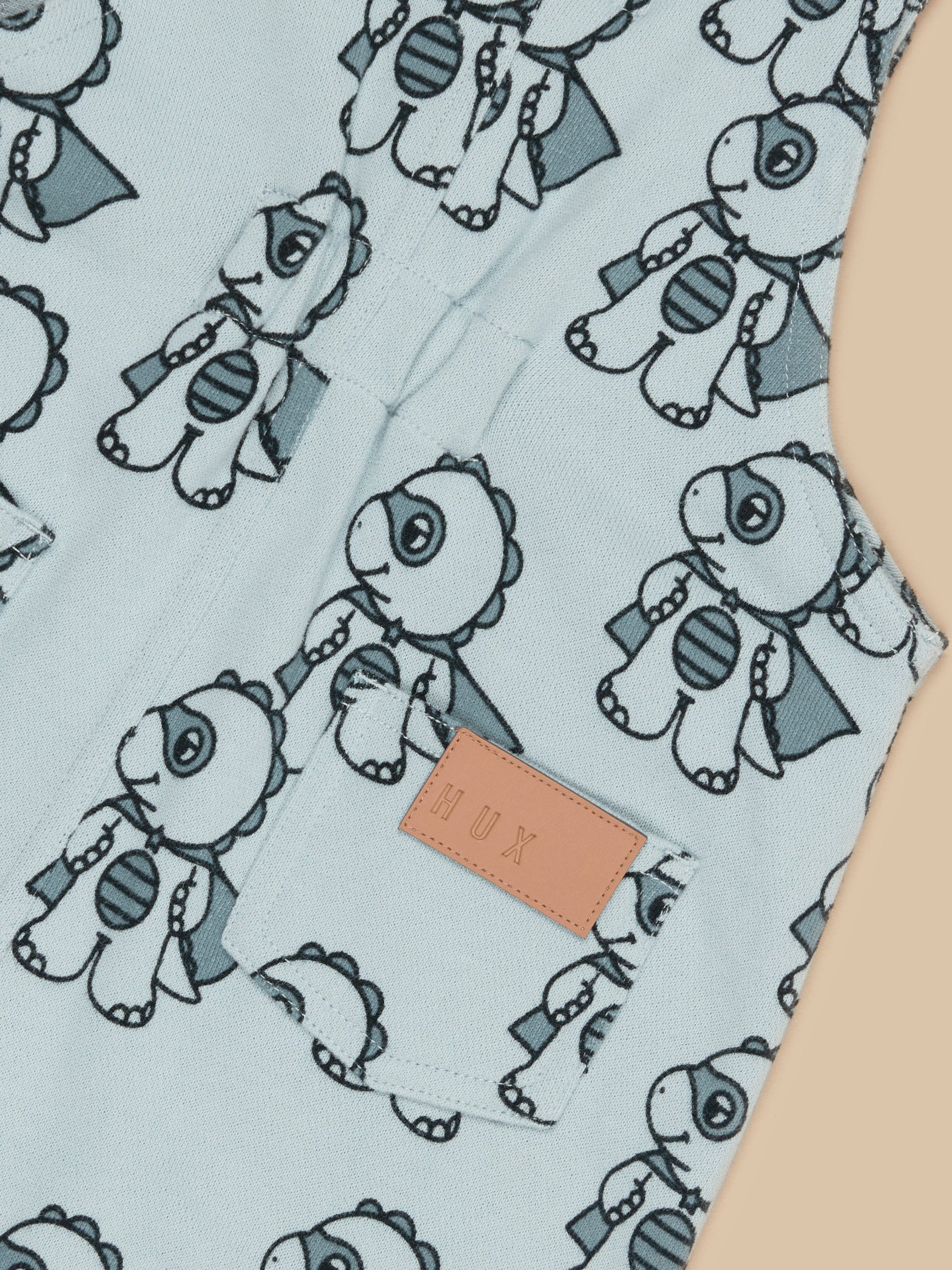 Huxbaby Boys All In Ones Dino Hero Terry Overalls